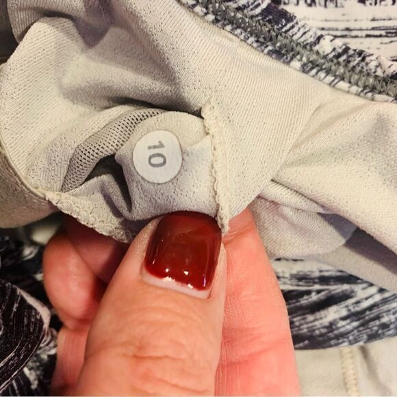 Lululemon Crossback Tank Heat Wave White Black / White Size 10 - Picture 7 of 8
